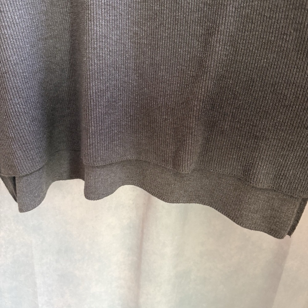 Soma Weekend Sweater Women BROWN Ribbed Hoodie Stretch Comfy Casual Pullover XL - Picture 4 of 13